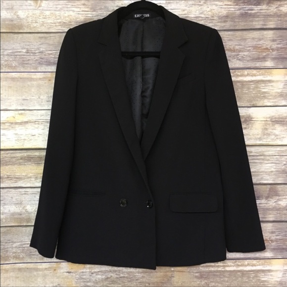 Express Jackets & Blazers - Express Double Breasted Suit Jacket Long Style